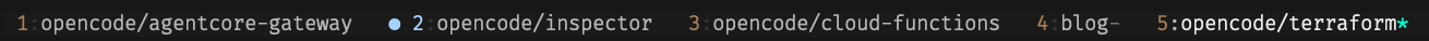 tmux status line showing the waiting marker